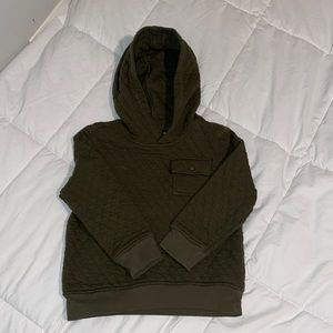 Olive green quilted sweatshirt. Old Navy 4T.